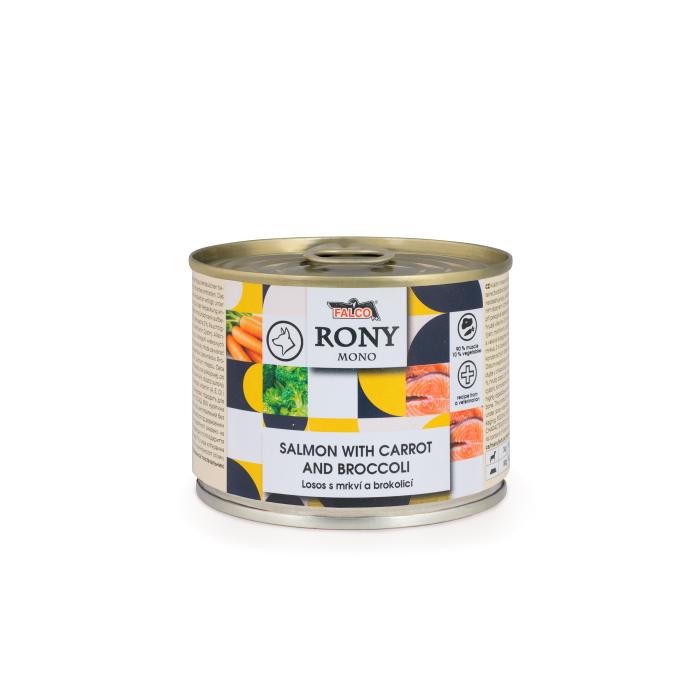 DÁREK - RONY MONO losos s mrkví a brokolicí 200g