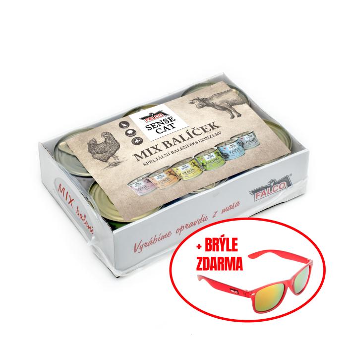 Mix balení SENSE CAT hovězí 200g