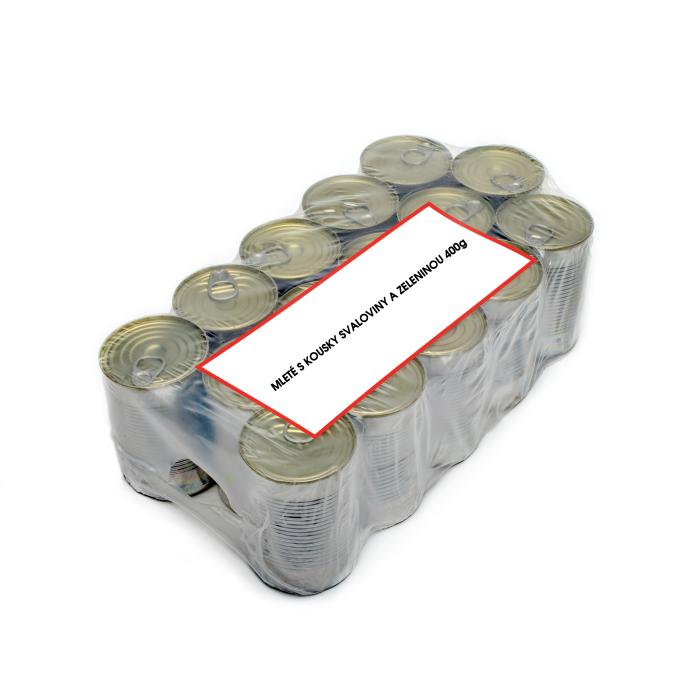 Mleté s kousky svaloviny a zeleninou 400g CHOVATELSKÉ BALENÍ 15 ks