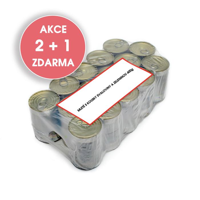 Mleté s kousky svaloviny a zeleninou 400g CHOVATELSKÉ BALENÍ 15 ks