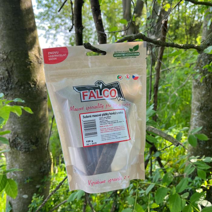 Sušené masové plátky hovězí s mrkví 100g