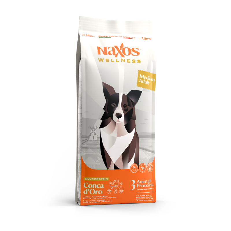 NAXOS wellness adult medium kuřecí, krůtí, kachní 12kg