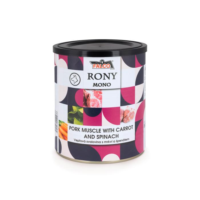 RONY MONO 800g vepřová svalovina s mrkví a špenátem