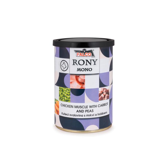 RONY MONO 400g kuřecí svalovina s mrkví a hráškem