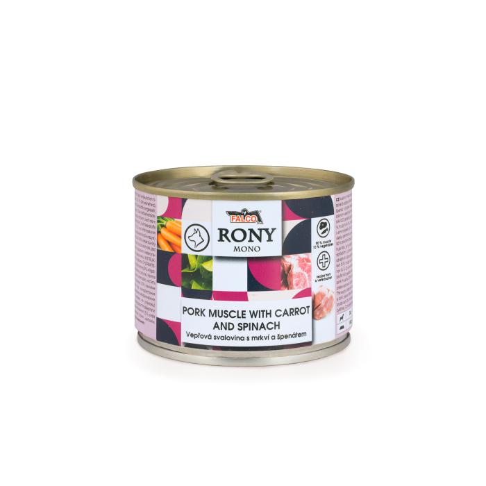 RONY MONO 200g vepřová svalovina s mrkví a špenátem