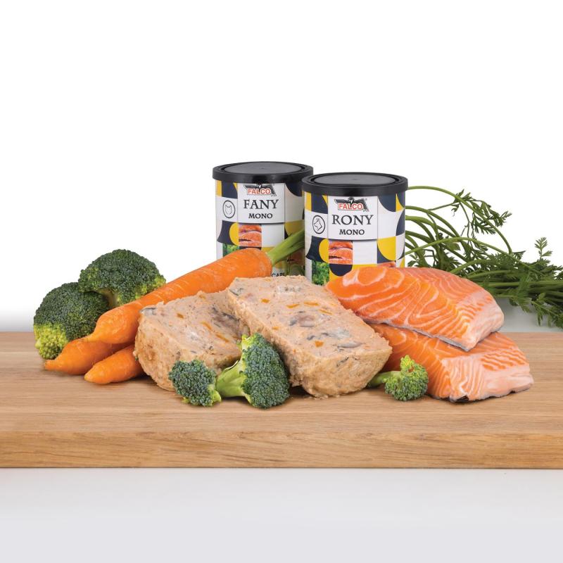 RONY MONO losos s mrkví a brokolicí 200g
