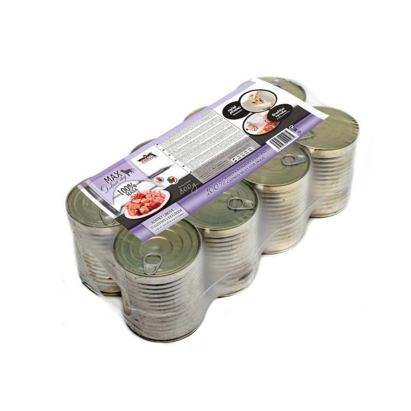 MAX kostky libové svaloviny s králíkem CHOV 800g