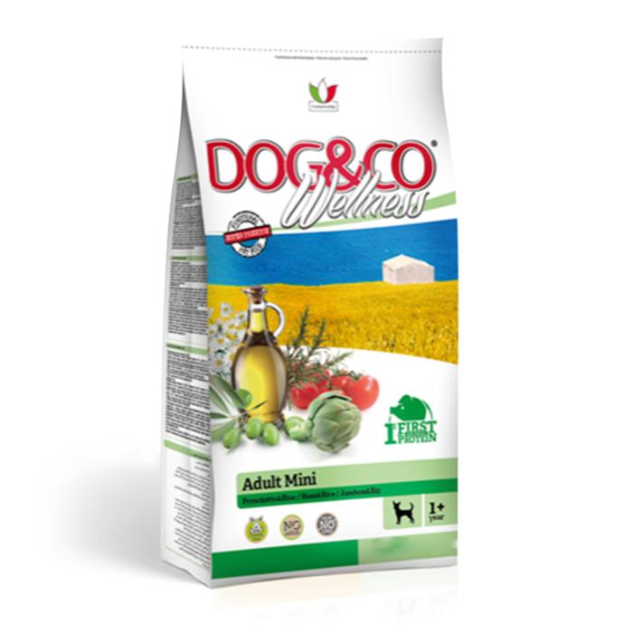 DOG&CO wellness adult mini šunka s rýží 7kg