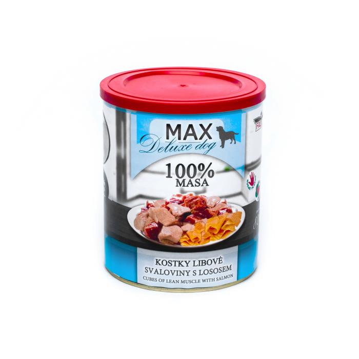 MAX kostky libové svaloviny s lososem 800g
