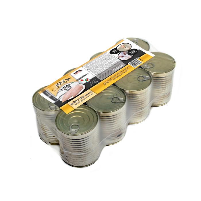 MAX kuřecí prsa bez kosti 800g CHOVATELSKÉ BALENÍ 8 ks